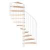 Minka STAIRS Priestorovo točité schodisko Luna buk/biela 101-155 x 57-84 cm
