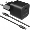 FIXED mini nabíjačka 20W USB-C s USB-C/USB-C káblom - PD na iPhone/iPad - 1 m - čierna FIXC20M-CC-BK - možnosť vrátiť tovar ZADARMO do 30tich dní