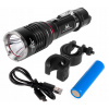 Osvetlenie bicyklov Maclean MCE220 800 LM batéria (Cree 10W 800LM LED LED bicykel lampa + rukoväť)