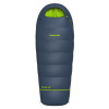 Detský spací vak Hannah Bivouac JR 200 midnight navy/lime green II 145 ľavý
