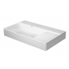Duravit DuraSquare - Umývadlo 80x47 cm, ľavé, DuraCeram, alpská biela 2348800070