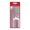 FABER-CASTELL grafitové ceruzky Grip 2001 5-dielny set - ružovkasté
