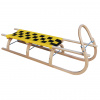 Drevené sane pre dvoch Sulov 125 cm - žlté-čierne