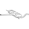 BOSAL Stredný tlmič výfuku 283-243
