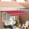 zahrada-XL Automatická vysúvacia markíza červená 350x250 cm, vidaXL Náhradná látka pre markízu 3.5x2.5 m červená 3330444