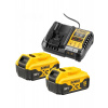 DeWALT Štartovacia sada nabíjačka + 2 batérie 18V 5,0Ah DCB1104P2