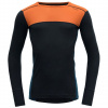 DEVOLD Lauparen Merino 190 Shirt Man, M + flame/ink/flood