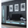 Cama Meble Obývačka VIGO NEW 8, biely mat/sivý lesk