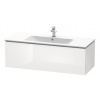 Duravit L-Cube - Umývadlová skrinka 40x122x48 cm, 1 zásuvka, lesklá biela LC614302222