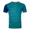 Ortovox tričko 185 Rock'N'Wool Short Sleeve M | farba: pacific green, veľkosť: S