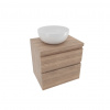 Naturel Koupelnová skříňka 2 zásuvková s krycí deskou Savona 58x53x44,8 cm dub Halifax mat SAVONA260DHD