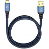 USB 3.0 [1x USB 3.0 zástrčka A - 1x USB-C® zástrčka] 3.00 m modrá pozlacené kontakty Oehlbach USB Plus C3