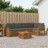 Rohová sofa sada s polštářem 5 pcs Přirozená a Anthracitová 3384388