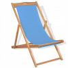 Záhradné lehátko - Filbee Deckchair Wood Blue a Navy Blue (Vidaxl Deckchair, Teke Wood, 56 x 105 x 96 cm, nie)
