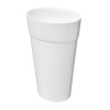 BESCO UNIQA 46,5 x 32,5cm umývadlo voľne stojace oválne, liaty mramor, biele, #UMD-U-WO - chrómová
