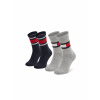 Tommy Hilfiger chlapčenské šedo modré ponožky 2 pack 394020001 035