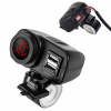 Motocyklová nabíjačka 2x USB s voltmetrom a meraním teploty