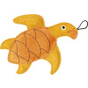 Kiwi Hračka pes LEATHER TURTLE kůže,oranžová 21 cm
