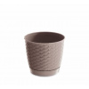 Prosperplast kvetináč 25cm RATOLLA ROUND DRLO250-7529U mocca plastový PROSPERPLAST