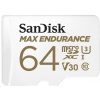 SanDisk MicroSDHC karta 64GB MAX Endurance + adaptér, 30,000 hodin