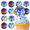 POPLATOK NA BÁBOVKY MUFFINKI sada na narodeniny 12ks - SONIC X JEŽKO