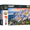 TREFL Sada 2v1 puzzle Nádherný ostrov Santorini, Grécko 1500 dielikov s lepidlom