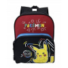 Viackomorový batoh do škôlky Pokemon Cyp pre chlapcov, dievčatá, viacfarebný (POKEMON PIKACHU PREMIUM batoh 3D 30cm)