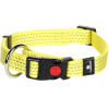 Flamingo Collar Ziggi Reflective Yellow - neónový reflexný obojok pre psa, patentka so zámkom, žltá - M