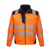 PORTWEST HI-VIS PW3 T402 / Reflexná softshellová bunda - HV oranžová/námorná modrá M