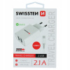Swissten 2.1A Dual Port Travel Charger 22053000 TYPE - C USB Cable - White