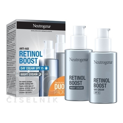 NEUTROGENA Retinol Boost Duo Pack DAY CREAM SPF 15 50 ml + NIGHT CREAM 50 ml, 1x1 set