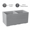 STOJAN NA KVETY KARO 800x400MM DOSKA RECYCLED SIVÁ*78923