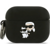 Karl Lagerfeld 3D Logo NFT Karl and Choupette Silikonové Púzdro pre AirPods 3 Pro čierne
