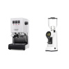 Gaggia New Classic E24 BC, white + Eureka Helios 65, white