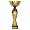 DEMI SPORT Športová trofej Pohár 8346 Farba - hlavná: Zlatá, Farba - doplnková: Čierna, Veľkosť trofej: E - 19 cm