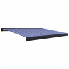 VidaXL Automatická kazetová markíza, 350x250 cm, modro-biela