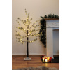 Strom MagicHome Vianoce, Borovica, 48 LED teplá biela, jednoduché svietenie, zasnežený, 120 cm