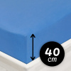 Jersey napínacie prestieradlo na extra vysoký matrac JR-015 Svetlo modré 160 x 200 - výška 40 cm