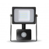 V-TAC LED reflektor SMD 10W 800lm SLIM čierny so senzorom Farba svetla: denná (4500K)