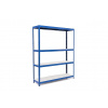 Policový regál Trestles RH 1800x1200x300, nosnosť 1400 kg, 4 police Farba: modrá, Typ police: biela MDF 5 mm