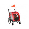 Vozík za bicykel pre psov 2v1 PAWHUT D00-144RD, červený