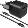 FIXED mini nabíjačka 20W USB-C s USB-C/Lightning káblom - PD - MFi na iPhone/iPad - 1 m - čierna FIXC20M-CL-BK - možnosť vrátiť tovar ZADARMO do 30tich dní