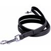 COLLAR Kožené vodítko Glamour, 122cm/25mm, čierna