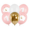 PartyDeco Balóny One Ružový mix 30cm 6ks