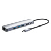 MANHATTAN Dokovací stanice USB-C 6v1, 1xHDMI, 1xUSB-C, 3xUSB, 1xRJ45, šedá 153959