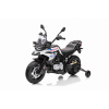 Beneo Elektrická Motorka BMW F850 GS, biela (Licencované, 12V batéria, EVA mäkké kolesá, 2 x 35W motor,LED Svetlá, Pomocné kolieska)