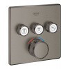 GROHE Grohtherm SmartControl - Termostat pre podomietkovú inštaláciu s 3 ventilmi, kartáčovaný Hard Graphite 29126AL0