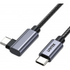 Unitek USB-C kábel s uhlom 90° PD100W 1m