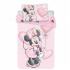 Jerry Fabrics obliečky Minnie Heart Baby pink 40x60 cm 100x135 cm