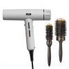 KIT: JRL USA Forte Pro Dryer WHITE - biely profesionálny barber fén na vlasy, 2150W v balení s dvoma kefami na fúkanie